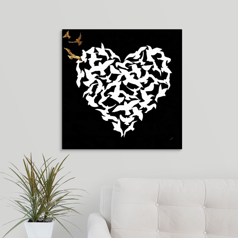 « cardiaque aflutter ii », impression sur toile, Toile tendue, H 24 po x l 24 po x p 1,25 po