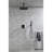 Matte Black Shower For Ceiling Mount. Brass 16" Head. Creates Natural Rainfall Effect. Self-Cleaning Nozzle Maintains Smooth Water Discharge. Complies With American Standard Pipe Connection. 15.11" X-126353141