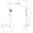 Adjustable Height 33.46-47.24” Complete Shower System, Solid Brass Shower Faucet Set with Tub Spout-99079977