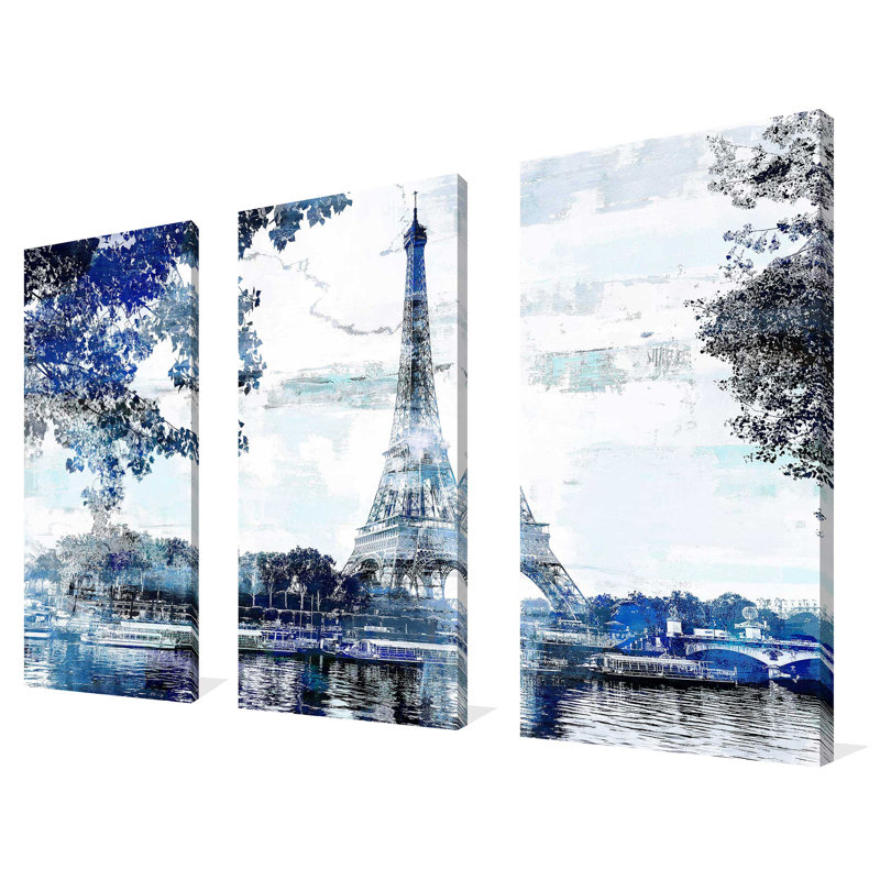 «Paris 1» par Ppi Studios, reproduction d'art sur toile tendue, H 32 po x l 48 po x P 0,75 po