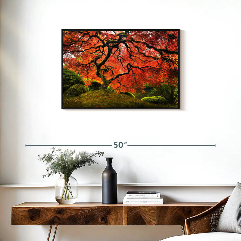 Érable japonais, Cadre flottant noir, 31 po x 21 po