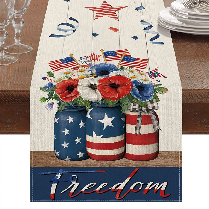 Chemin de table rectangulaire en polyester