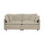 Canapé modulaire rembourré 4 pièces, canapé 1 place 2 pièces et 2 repose-pieds, causeuse 2 places avec repose-pieds, chenille beige