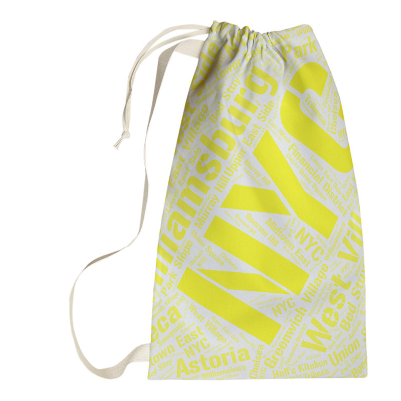 Laundry Hamper with Handles, Small (29" H x 18" W x 1.5" D), Yellow, Atlanta