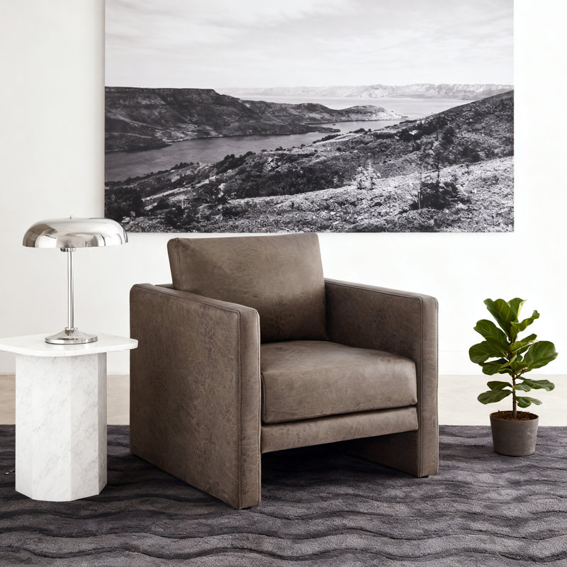 Fauteuil en similicuir Tulo, Espresso