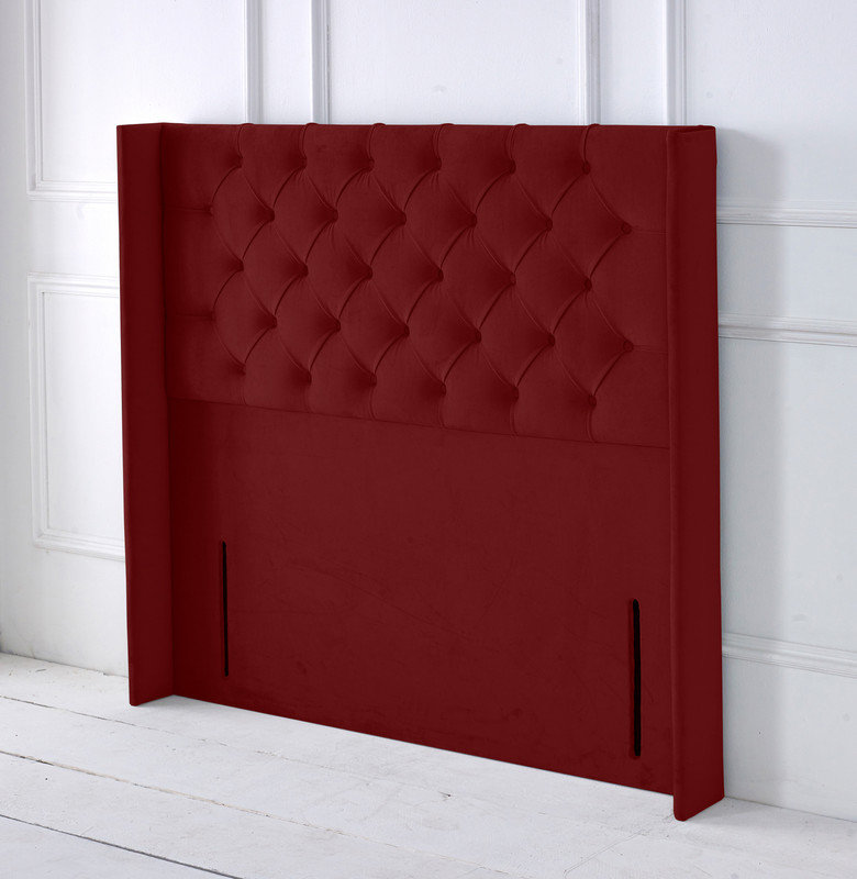 Upholstered Headboard, Burgundy, Single (3')