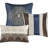 King 7 Piece Bedding - Navy With & Pillows Throw