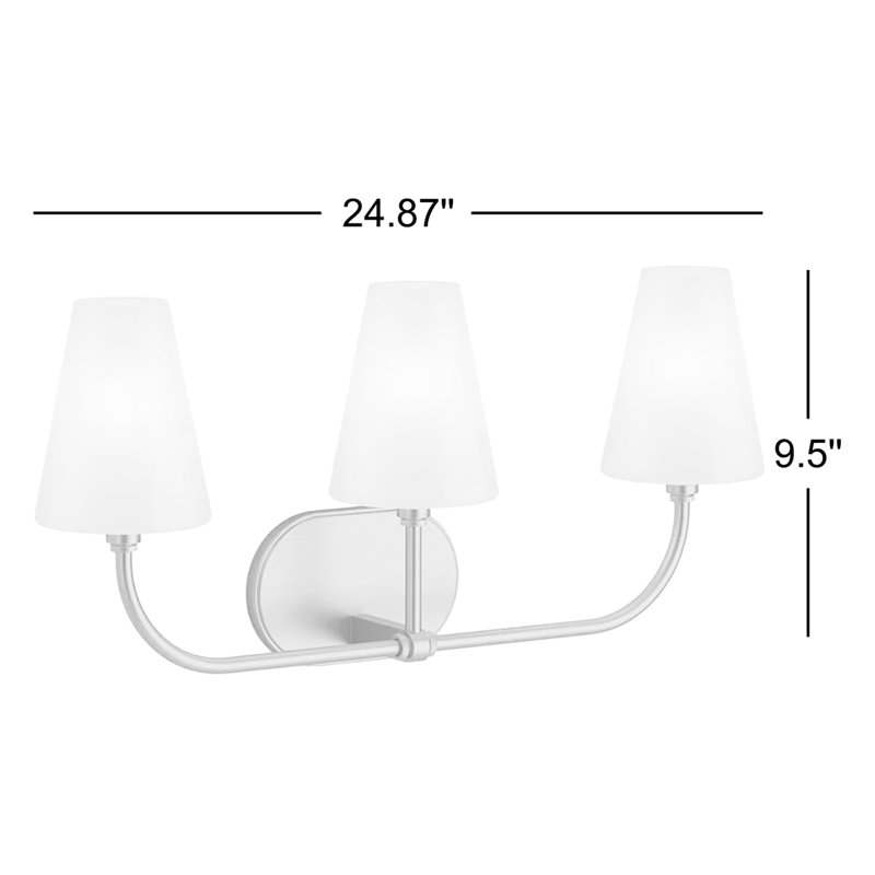 Kernen By Studio McGee Three-Light Sconce, Matte Black