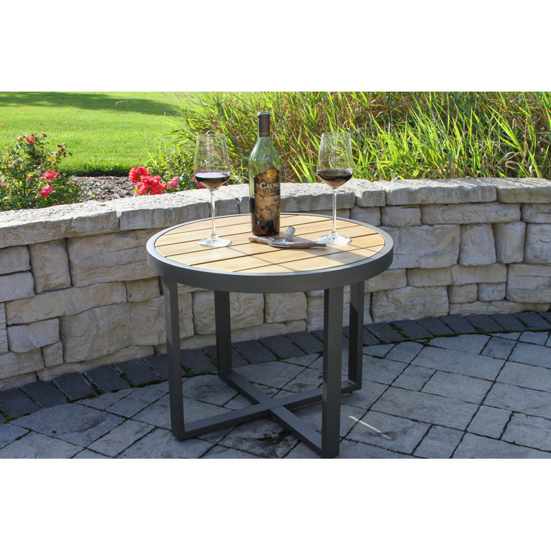 Table d'appoint en teck et aluminium