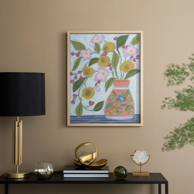 Bouquet Vibes II, reproduction encadrée - bois massif