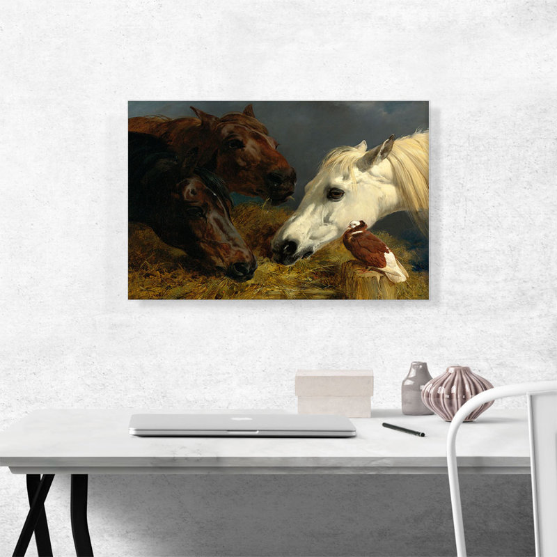 " Farmyard Friends " by J.F. Herring Senior Painting Print, 18" H x 26" W x 1.5" D