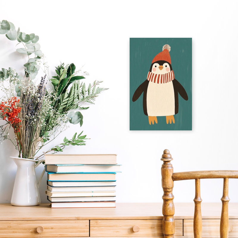 Cozy Winter Penguin, H 18 po x l 12 po
