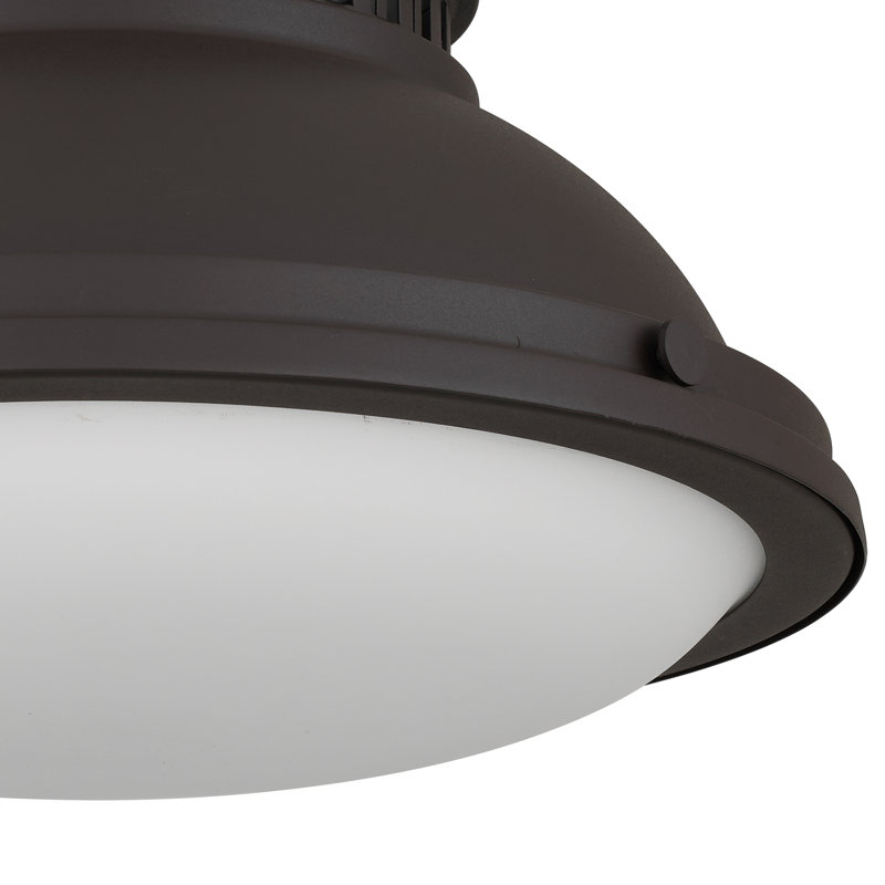 2-Light 14-in Dark Bronze Flush Mount