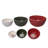  Dolomite 10.5 in. Multicolor Christmas Nesting Bowls Set of 3 with Knit Texture