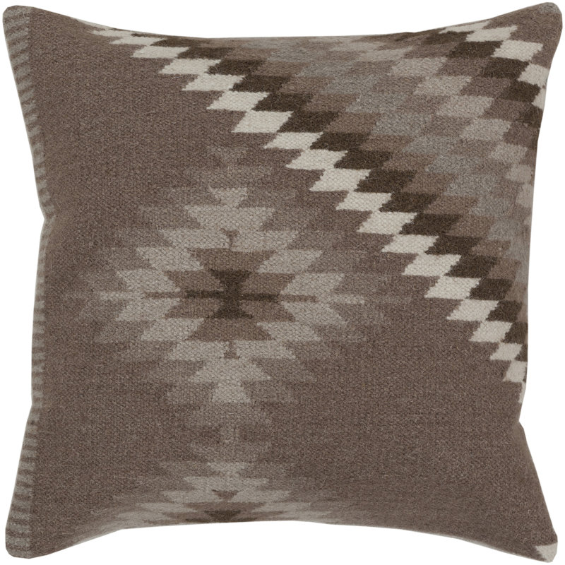 Tranquil Tribal 20" Square Wool Pillow in Rich Colors