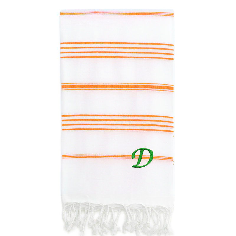 Serviette de plage 100% coton Pestemal Lucky, D, Gris foncé / Blanc