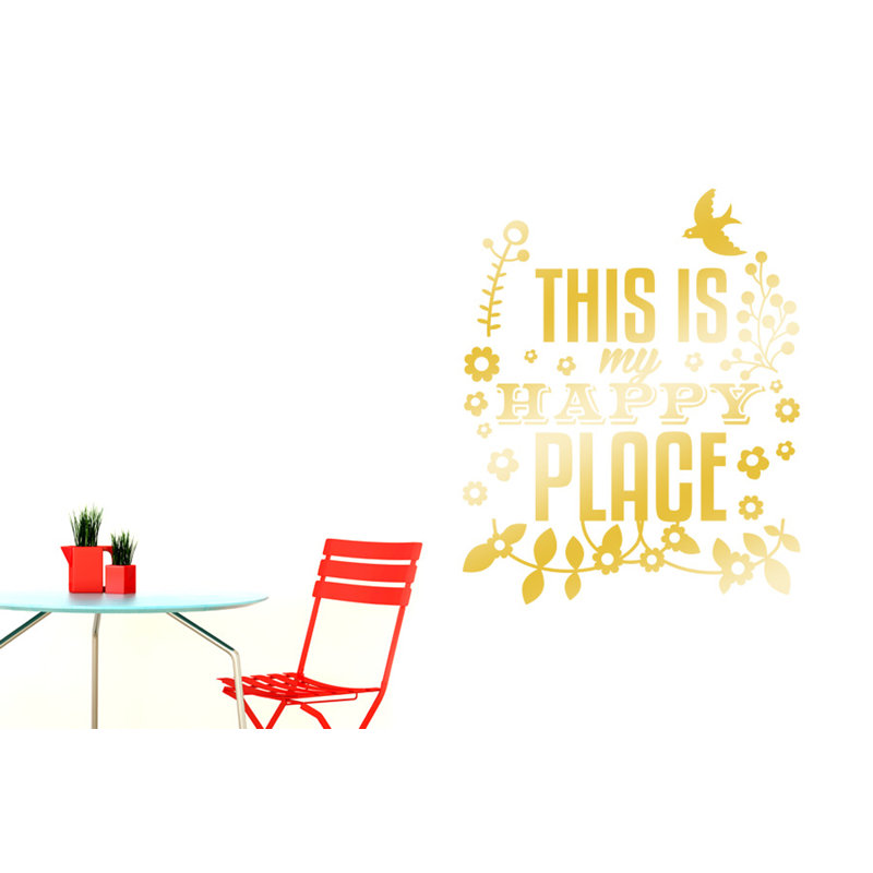 Wall Decal, Shiny Gold, Medium