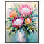 Art mural floral peint sur toile avec bouquet peint-105312705-105312720