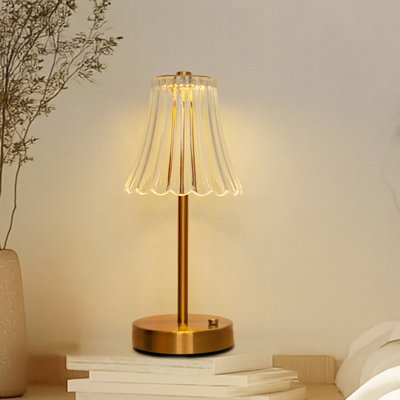 11.4'' Crystal Table Lamps Nightstand Bedside Lamp Dimmable With 3 Colour Lighting