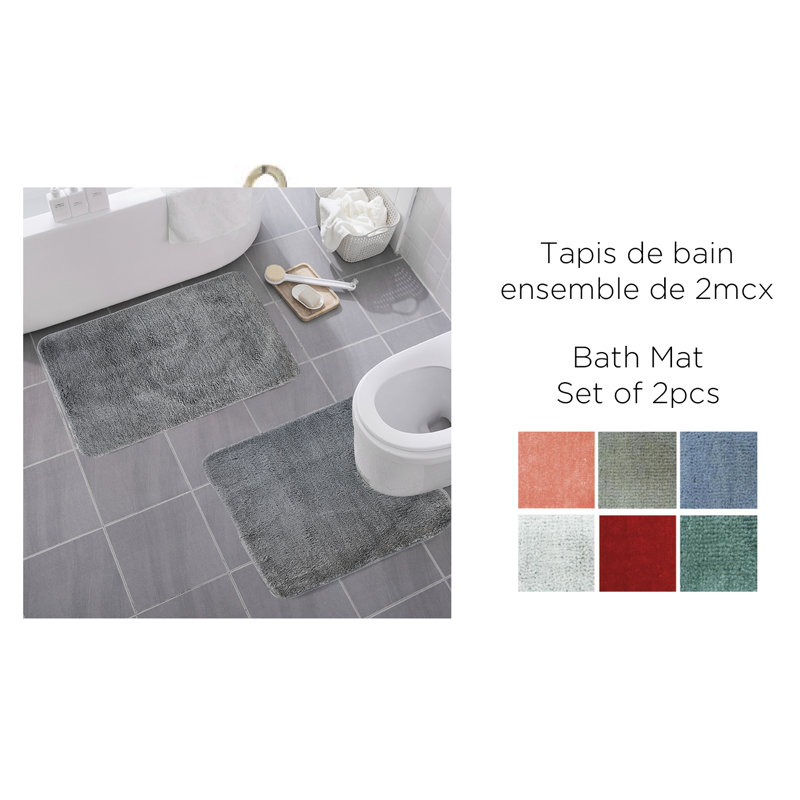 Ensemble de tapis de bain, Blanc