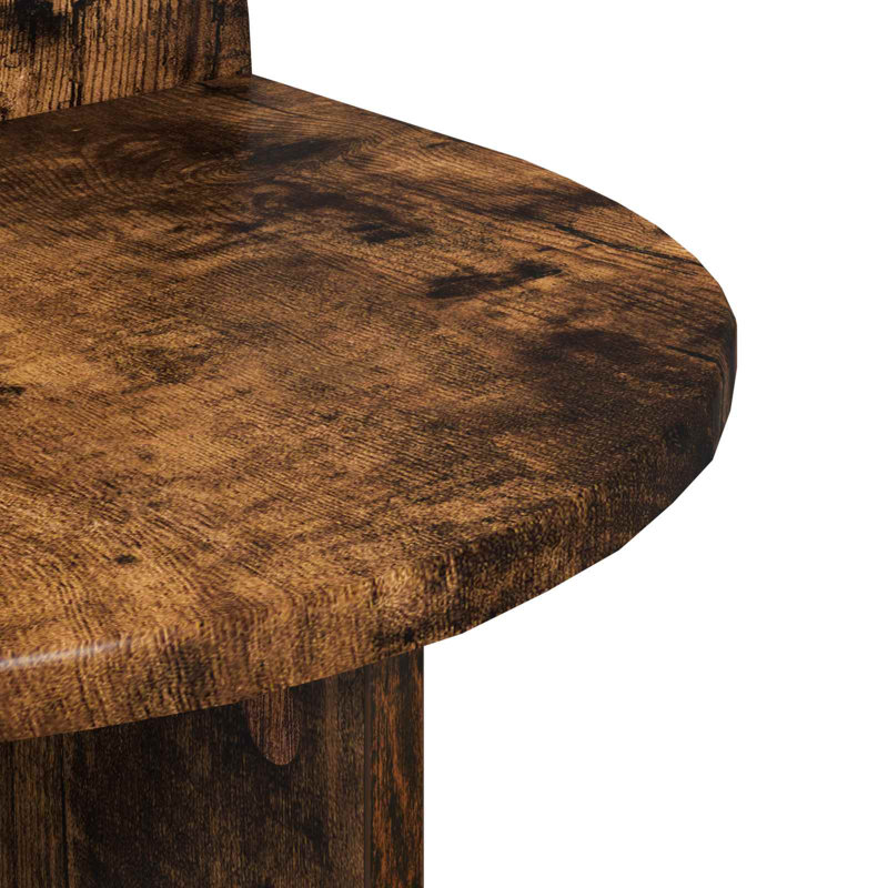 40cm W Manufactured Wood Bedside Table, Smoked Oak