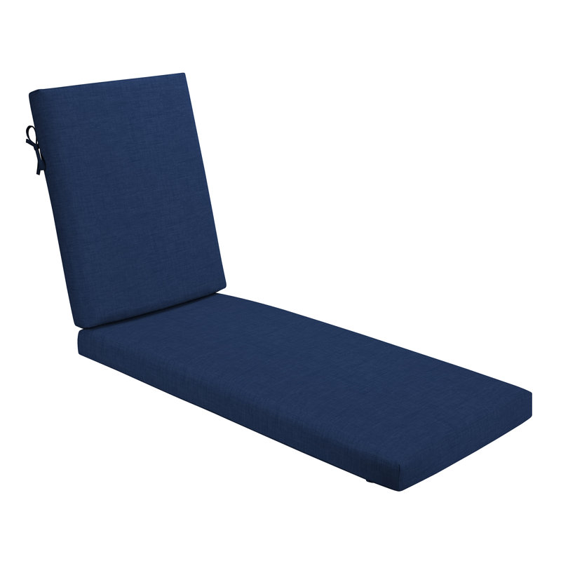 ARDEN Foam Outdoor Chaise Lounge Cushion, 21 x 72, made with ProFoam, Sapphire Blue Leala