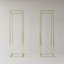 5ft Gold Rectangular Wedding Arch Stand - Metal Geometric Floral Backdrop & Ceremony Pillar - Modern Altar Frame for Sweetheart Tables, Photo Booths & Event Decor