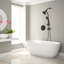 Wall Mounted,slide Bar Combo Rain Showerhead,dual Shower Head,rough-in Valve Included