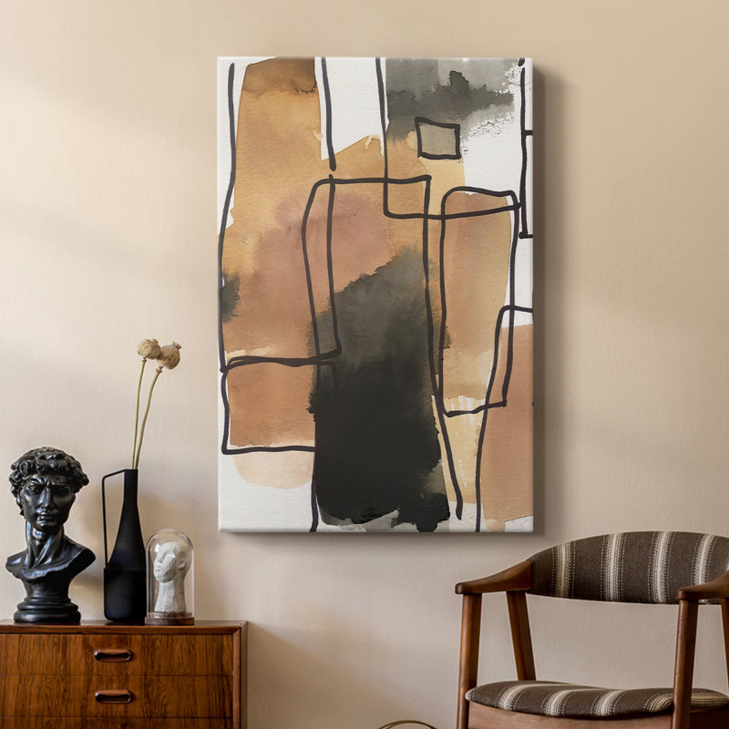 Retro Vibe II -Custom Wrapped Gallery Cavas, 18" H x 12" W