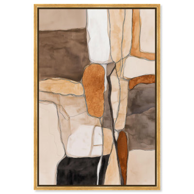 Art mural Quarry Wall II par Art Remedy, cadre doré, 10 x 15