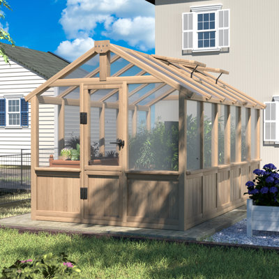 Outdoor Wooden Polycarbonate Greenhouse 6x12Ft