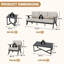 Ensemble de conversation pour patio 7 pièces, 2 chaises longues, canapé et tables-832415103
