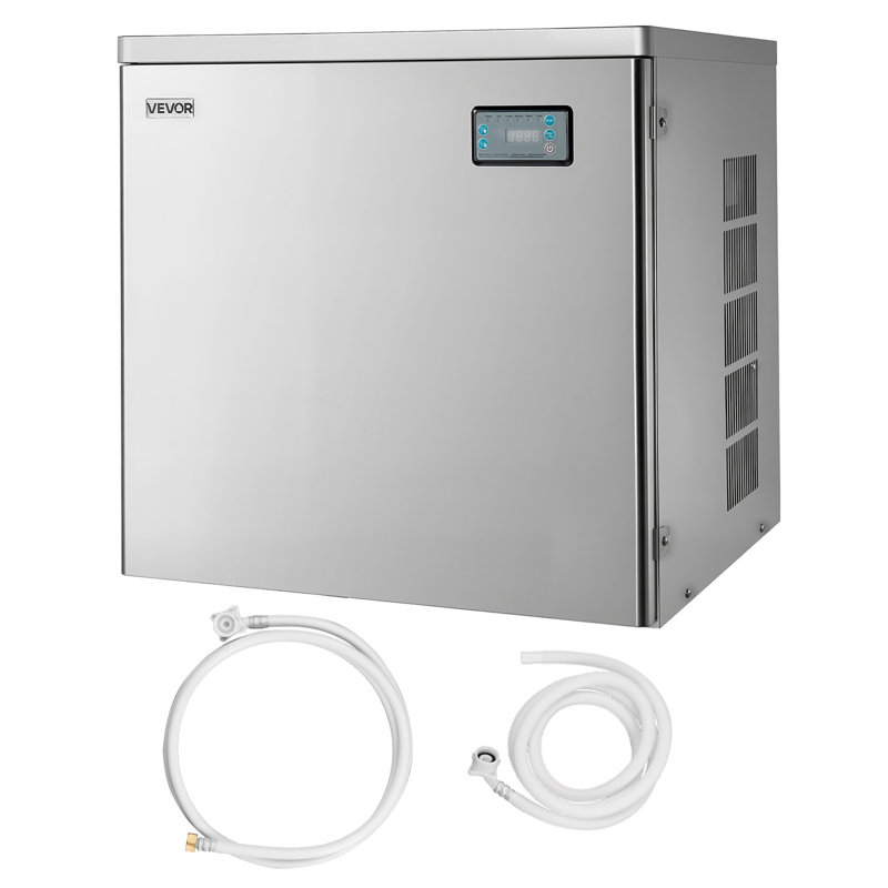Commercial Ice Maker Machine - Head, 450 Lbs/Day Stainless Steel Ice Machine with Scheduled Ice-Making, Self-Cleaning, Adjustable Thickness, Ideal for Restaurant Bar Cafe Hotel - Head Only