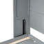Grand lit mural gris avec armoire et étagère à vin. Idéal pour la maison. Support de matelas confortable. Aucun sommier tapissier requis. Et contreplaqué. Support facile à assembler, gris. Option d'espace petit-1581550275