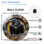 Horloge murale 12 po Black Raven