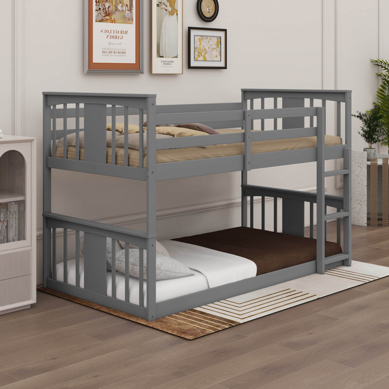 Kaeliana Kids Bunk Bed, Gray, Twin Over Twin