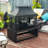 Steel Wood Outdoor Fireplace Garden Wood Burning Chimney