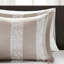 Édredon en chenille taupe très grand - 7 pièces avec tissu lavable brodé texturé et décoratif-117416450