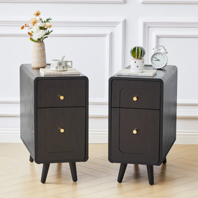 Narrow End Table With Charging Station