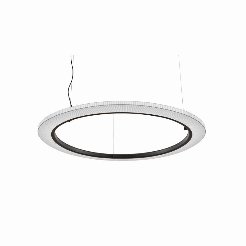 Roda 1 - Light Brown LED Single Pendant, White Ribbon