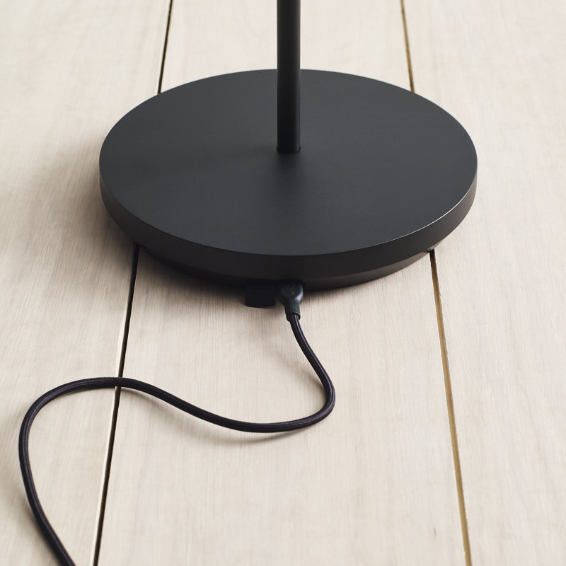 Sean Lavin Nevis Medium Rechargeable 1-Light Floor Lamp in Black with Black shade, Black
