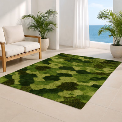 Tapis d'intérieur et d'extérieur vert Nature