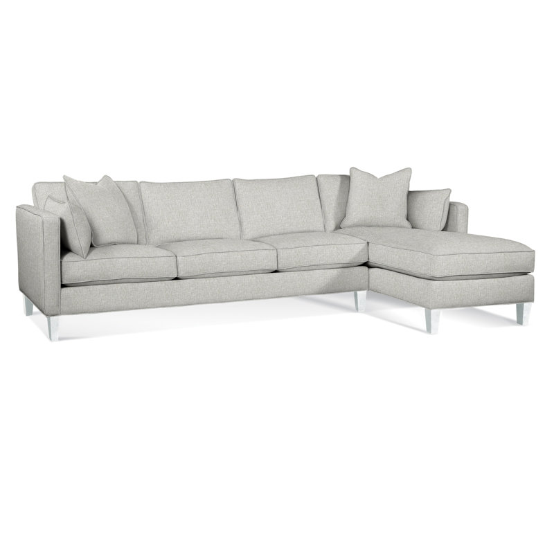 Lenox Chaise Sectional, Right Hand Facing, Frost White, Basic Navy; 0317-61