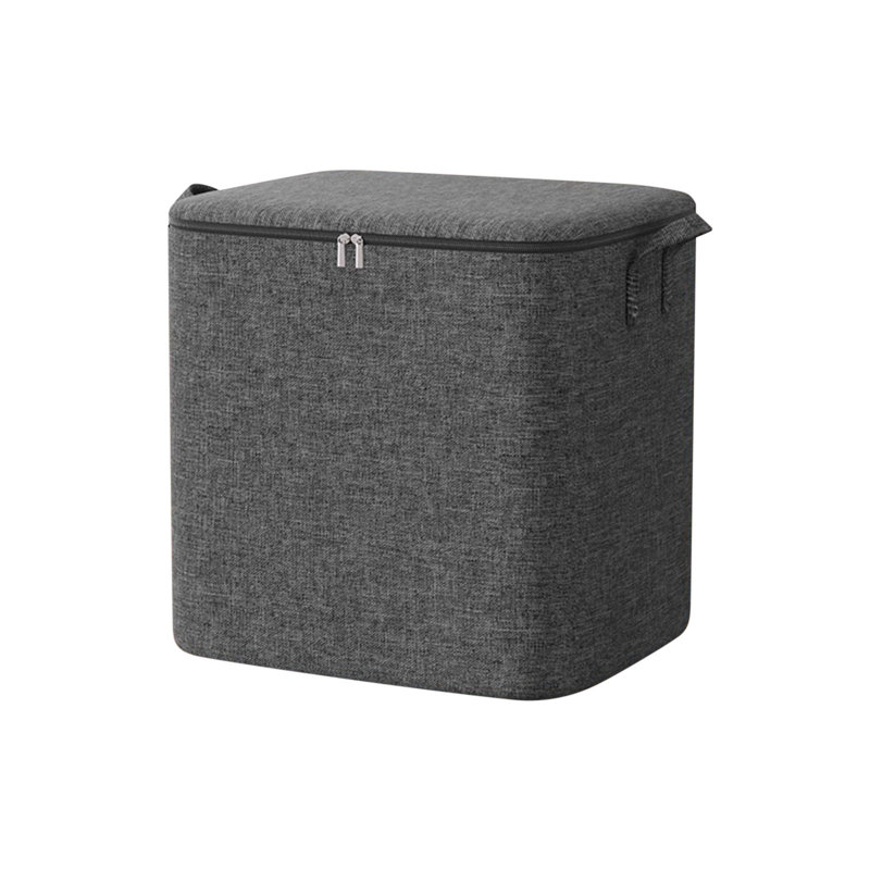  Storage Bins with Lids, Clothes Storage Basket Containers with Zippers and Reinforced Handles, Storage Bags Packing Moving Bags for Blanket, Comforter, Pillow, Bedding, Gray