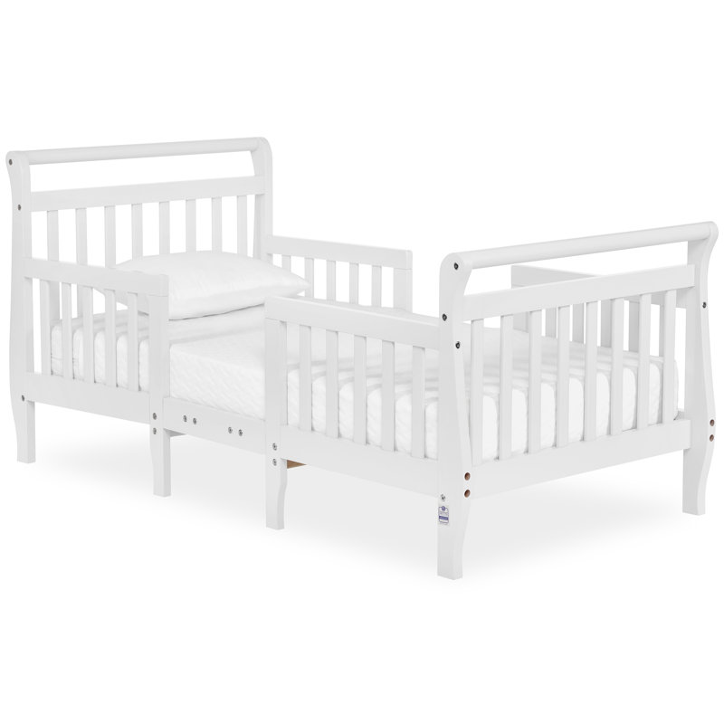 Lit pour tout-petit en bois massif Bhatade par Harriet Bee, Blanc