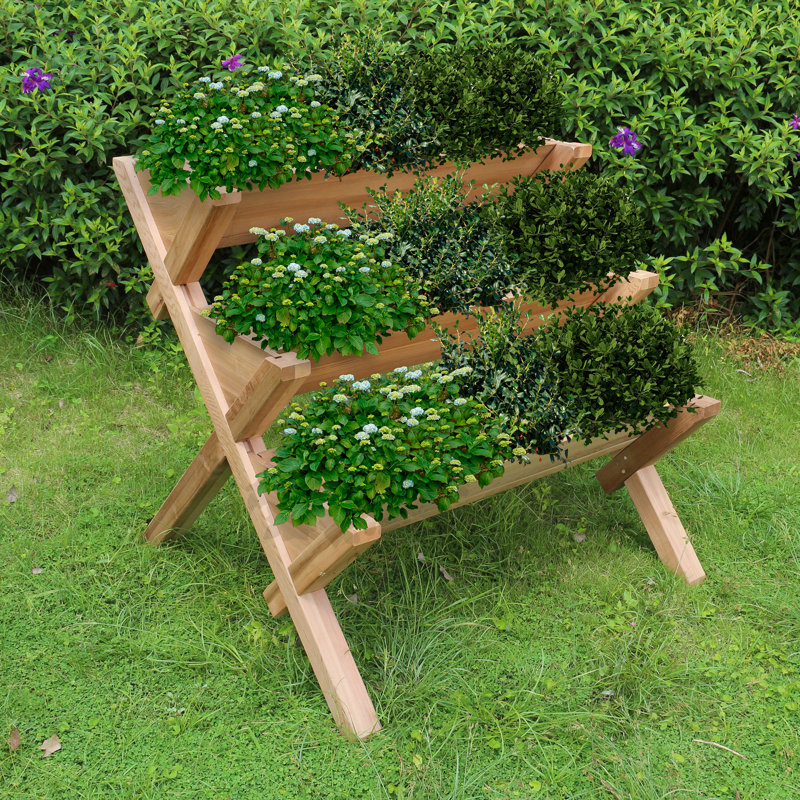 Jardin vertical en cèdre rouge occidental à 3 niveaux Zambom