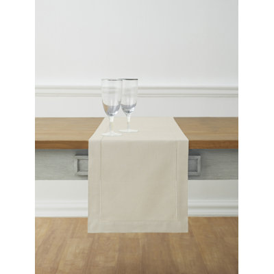 Cotton Linen Hemstitch Table Runner