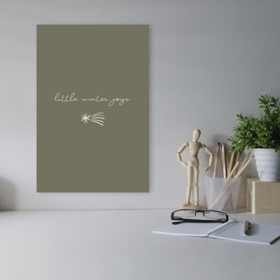 «Little Winter Joys Star Minimalist Peaceful Abstract Winter Landscape», reproduction d'art mural