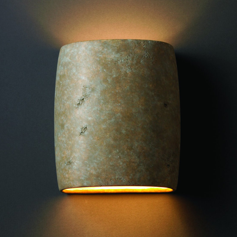 Hatcher 1 - Light Flush Mounted Sconce, No, 10, Hammered Brass