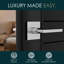 Mega Handles Prime Dummy Poignées de porte - Paquet de 6 poignées de porte robustes en chrome, poignée de porte anti-rotation pour garde-robe et portes françaises, côté simple, convient à toutes les portes standard - chrome poli-136426514-136426517-112246266